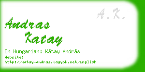 andras katay business card