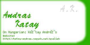 andras katay business card